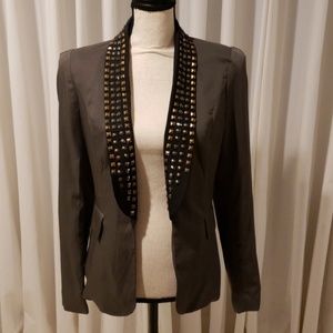 Army Green Grommet Blazer